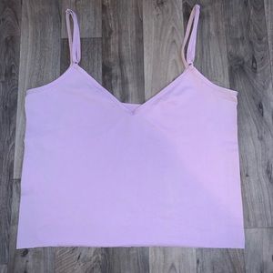 purple cropped v-neck tank top💜💜